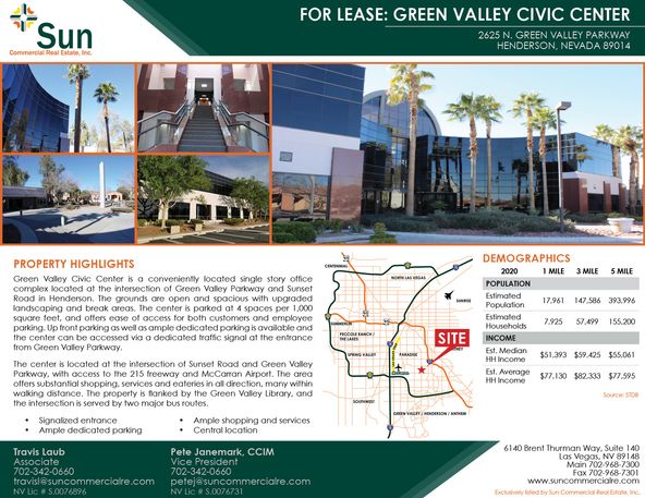 Green Valley Civic Center: 2625 N Green Valley Pkwy, Henderson, NV 89014